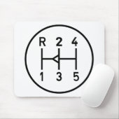 スポーツ・カーのギアのノブ、伝達転位パターン マウスパッド (マウス)