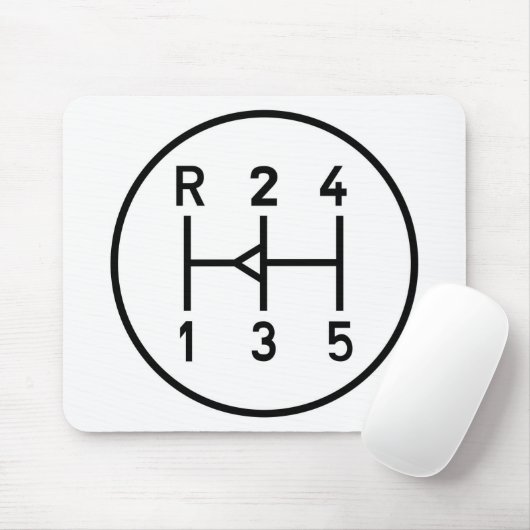 スポーツ・カーのギアのノブ、伝達転位パターン マウスパッド (マウス)