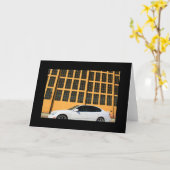 スポーツ・カーの挨拶状およびメッセージカード カード (黄色い花)