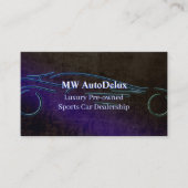 スポーツ・カーの販売会社、レザールック、様式化された車 名刺 (正面)