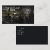 スポーツ・カーを含んでいる暗闇によって着色される名刺 名刺 (正面/裏面)