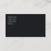 スポーツ・カーを含んでいる暗闇によって着色される名刺 名刺 (裏面)