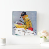 スポーツ スクエア壁時計 (ホーム)