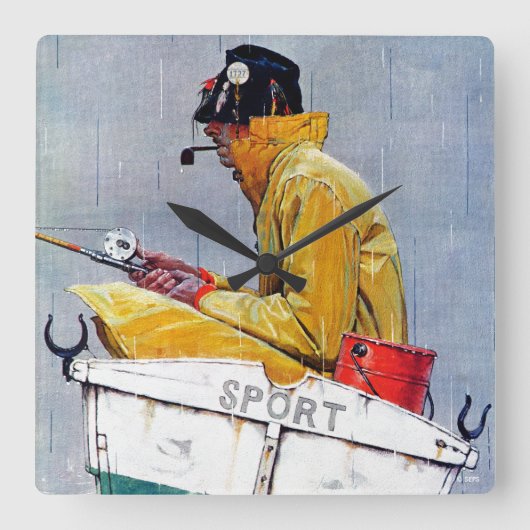 スポーツ スクエア壁時計 (正面)