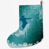 スポーツ、スノーボード ラージクリスマスストッキング (裏面)