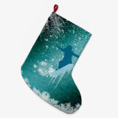スポーツ、スノーボード ラージクリスマスストッキング (正面 (吊り時))