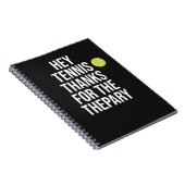 スポーツ テニス プレーヤー チーム タイポグラフィー キッズ ギフト ノートブック (右側)