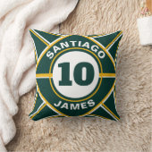 スポーツ テーマ 緑と黄色 クッション (ブランケット)