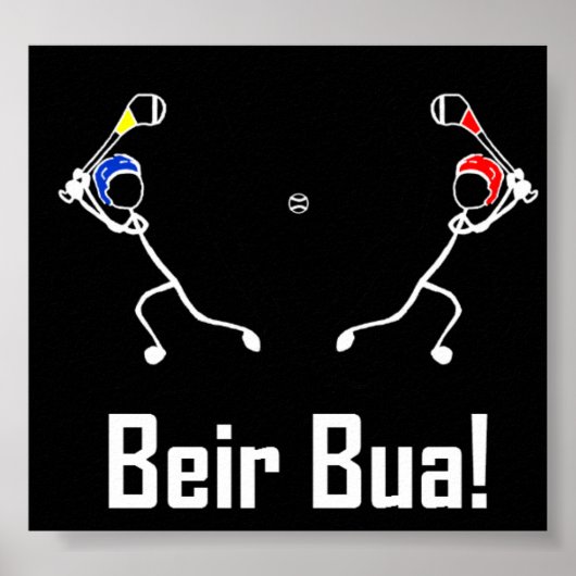スポーツ・ハーリングのポスター付きスティックBeir Bua ポスター (正面)
