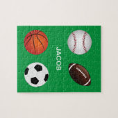 「スポーツ」パズル(子供名)。 ジグソーパズル (横)