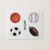 「スポーツ」パズル(子供名)。 ジグソーパズル (横)