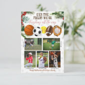 スポーツ ファミリー ホリデー フォト カード (スタンド正面)