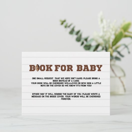 スポーツ フットボール 赤ちゃんの本のリクエスト カード (スタンド正面)