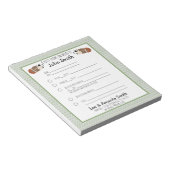 スポーツ・ボール学校メモの言い訳 ノートパッド (アングル)