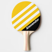 スポーツ（昆虫）マルハナバチノスタルジックストライプな名前 卓球ラケット (正面)