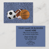 スポーツ(野球、フットボール、バスケットボール)のマスター 名刺 (正面/裏面)