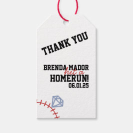 スポーツ 野球 ホームラン グリッター ブライダルシャワー ギフトタグ