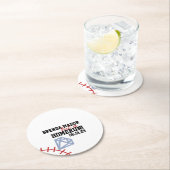 スポーツ 野球 ホームラン グリッター ブライダルシャワー ラウンドペーパーコースター (インサイチュ)