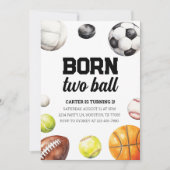 スポーツ 2歳の誕生日招待状 招待状 (正面)