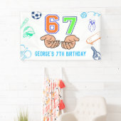スポーツ 6 7 ミームトレンド 6 7 誕生日パーティー 横断幕 (インサイチュ)