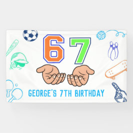 スポーツ 6 7 ミームトレンド 6 7 誕生日パーティー 横断幕