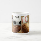 スポーツAl星、バスケットボールまたはサッカーまたはフットボール コーヒーマグカップ (中央)