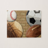 スポーツAl星、バスケットボールまたはサッカーまたはフットボール ジグソーパズル (横)