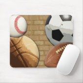 スポーツAl星、バスケットボールまたはサッカーまたはフットボール マウスパッド (マウス)
