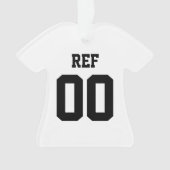 スポーツREF 00ストライプ白黒チーム賞 オーナメント (正面)