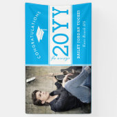 スポーテはっきりしたィスカイブルーフォト卒業 横断幕 (縦)