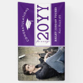 スポーテはっきりしたィパープルフォト卒業 横断幕 (縦)