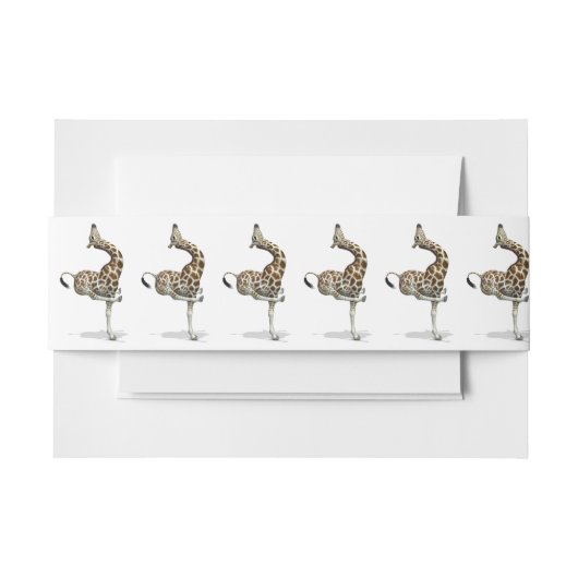 スポーティおもしろいキリン 招待状ベリーバンド (正面例)