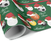 スポーティなクリスマス | DIY文字 ラッピングペーパー (ロールコーナー)