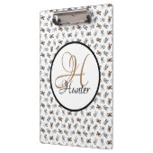 スポーティなサッカーの子犬モノグラムのたち クリップボード (左)