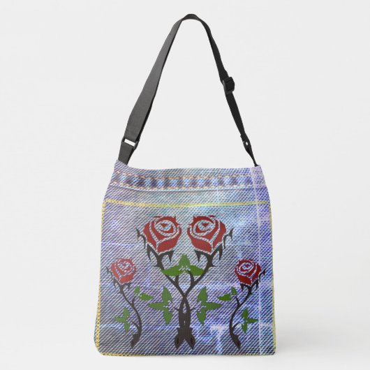 スポーティなジーンズ運ルック – オールトートバッグ クロスボディバッグ (裏面)