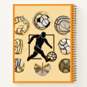 スポーティなデザイン要素 ノートブック (裏面)