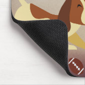 スポーティなパップドッグはサッカーの興奮を愛する マウスパッド (コーナー)