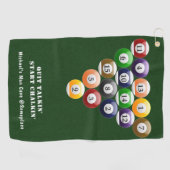 スポーティなビリヤードの8ボールの棚の8ボールのプールのゲーム ゴルフタオル (横)