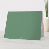 スポーティなフットボールのフィールドパーソナライズされたピンク サンキューカード (裏面)