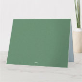 スポーティなフットボールのフィールドパーソナライズされたブルー サンキューカード (裏面)