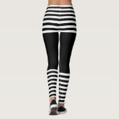 スポーティなモダンな横のストライプな名前をカスタムする レギンス (裏面)