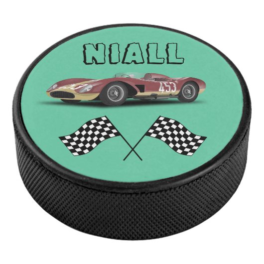 スポーティなレースカーパーソナライズされた アイスホッケーパック (3/4)