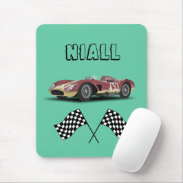 スポーティなレースカーパーソナライズされた マウスパッド