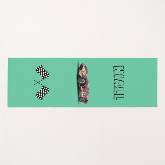 スポーティなレースカーパーソナライズされた ヨガマット (正面(横))