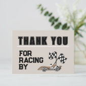 スポーティなレースカー サンキューカード (スタンド正面)