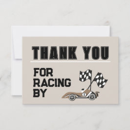 スポーティなレースカー サンキューカード