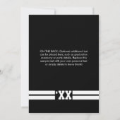 スポーティな写真卒業のお知らせ白黒 案内状 (裏面)