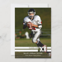 スポーティな写真卒業のお知らせ白黒