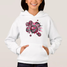 スポーティな女の子のピンクの灰色のバスケットボールのパンク