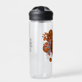 スポーティな女の子のピンクの灰色のバスケットボールのパンク ウォーターボトル (正面)